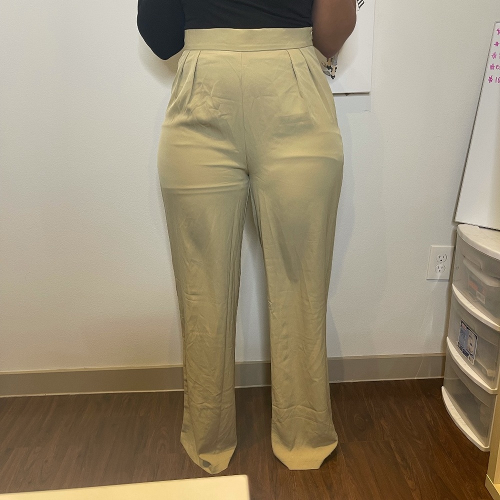 tall sage wide leg trousers
